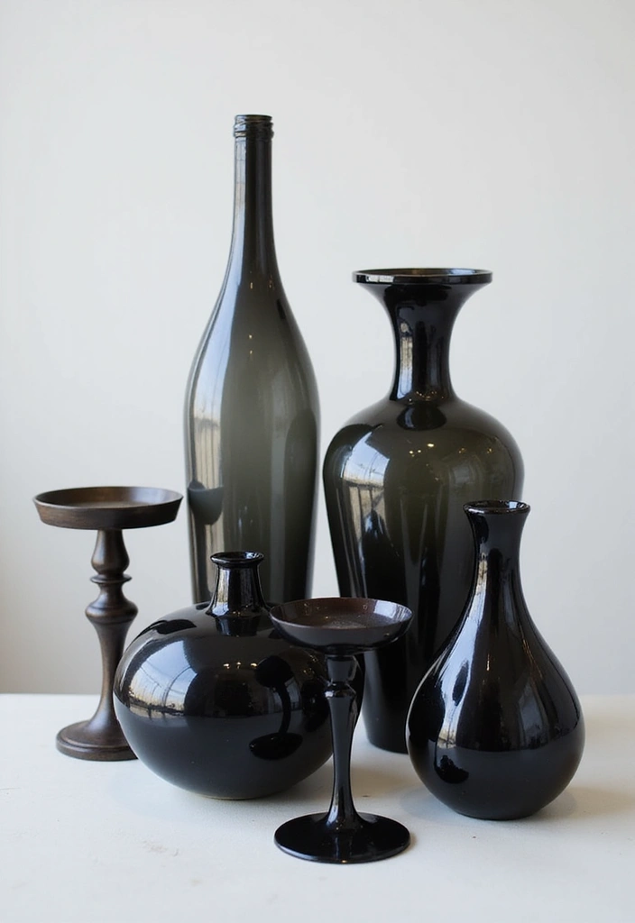 30 Minimalist Goth Decor Ideas That Look Unique 26 30 Minimalist Goth Decor Ideas That Look Unique - 26. Elegant Glass Accents