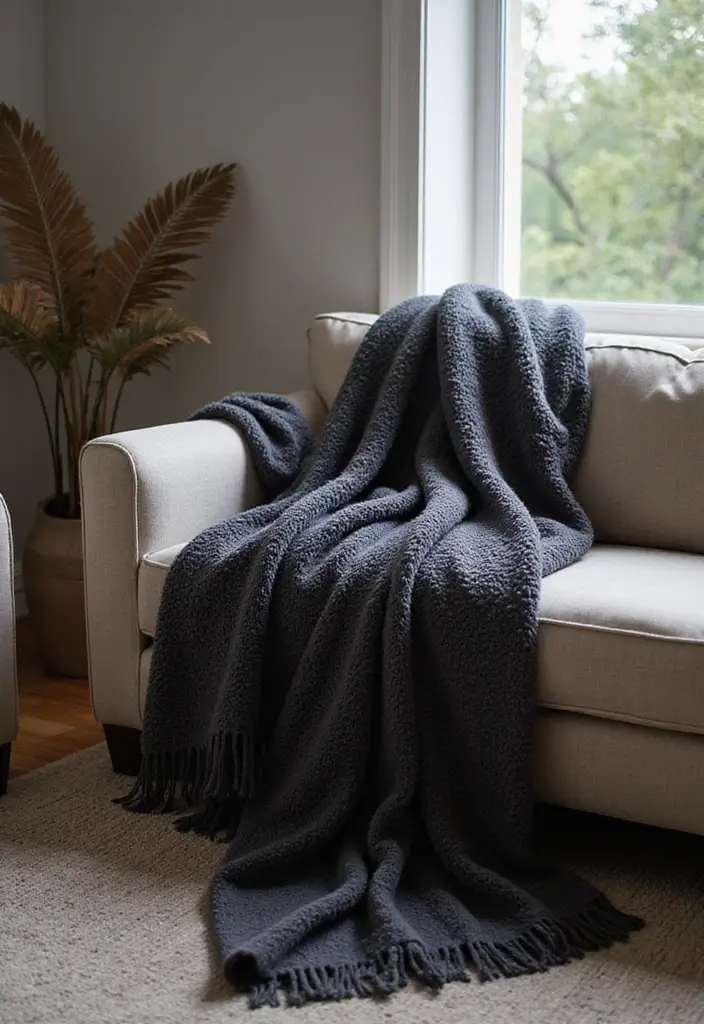 30 Minimalist Goth Decor Ideas That Look Unique 28 30 Minimalist Goth Decor Ideas That Look Unique - 28. Stylish Throw Blankets