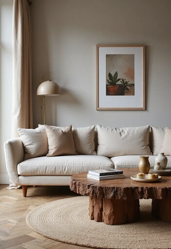 30 Minimalist Indian Home Ideas That Blend Culture and Style - 13. Fusion of Modern and Traditional Furniture