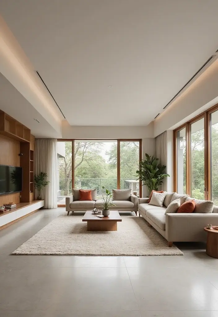 30 Minimalist Indian Home Ideas That Blend Culture and Style - 27. Use of Open Spaces