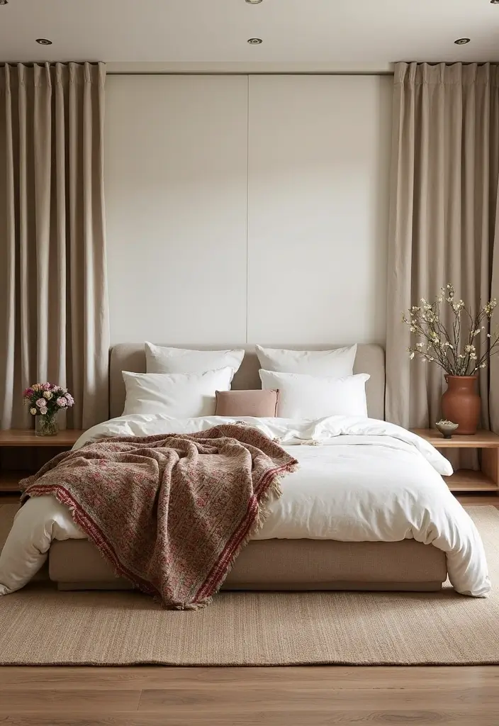 30 Minimalist Indian Home Ideas That Blend Culture and Style - 3. Traditional Textiles with a Twist