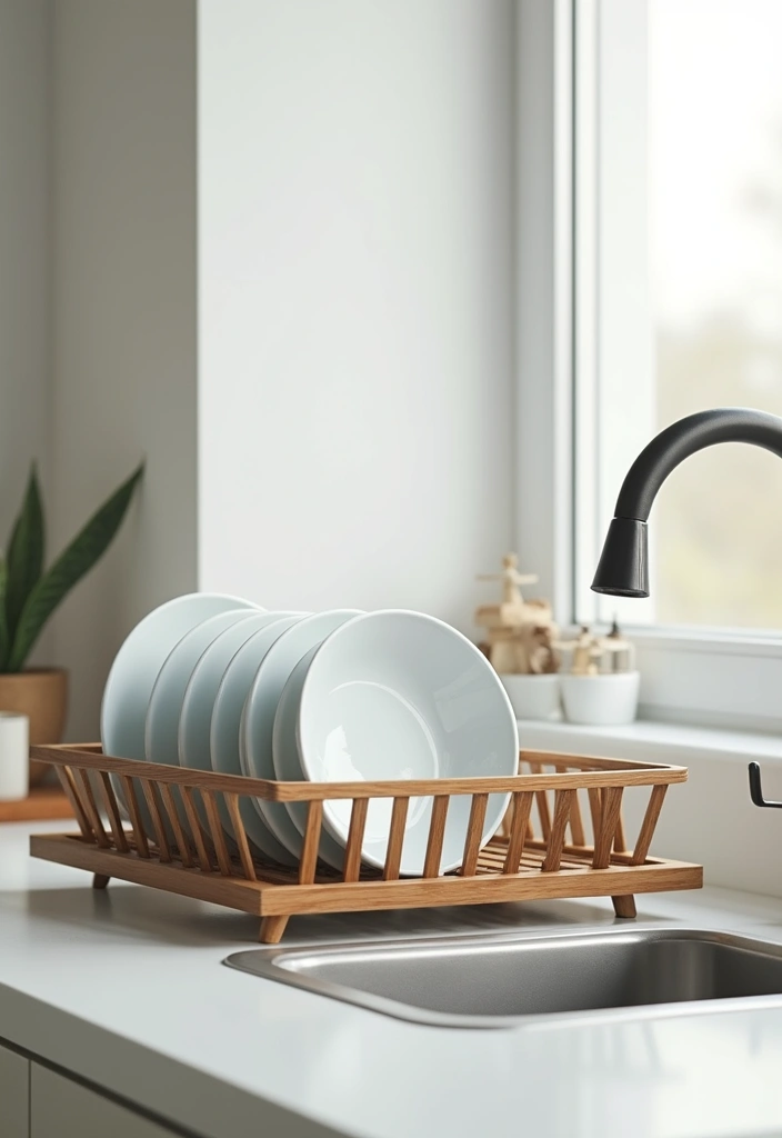 30 Minimalist Kitchen Essentials You Actually Need 19 30 Minimalist Kitchen Essentials You Actually Need - 19. Compact Dish Rack