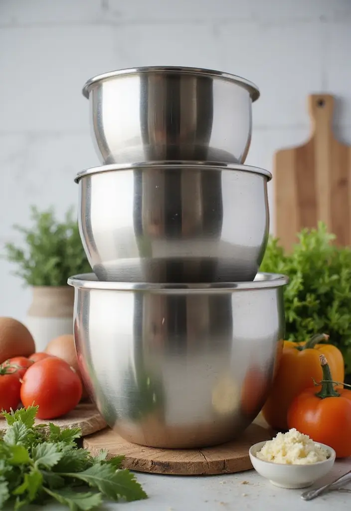 30 Minimalist Kitchen Essentials You Actually Need 2 30 Minimalist Kitchen Essentials You Actually Need - 2. Stainless Steel Mixing Bowls