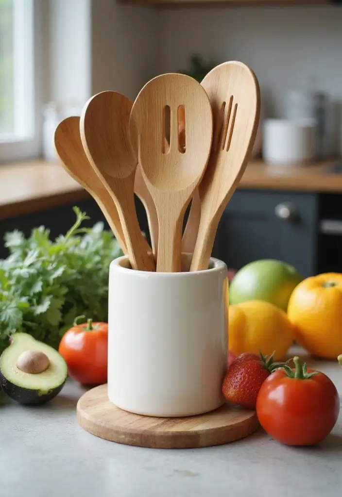 30 Minimalist Kitchen Essentials You Actually Need 7 30 Minimalist Kitchen Essentials You Actually Need - 7. Bamboo Utensil Set