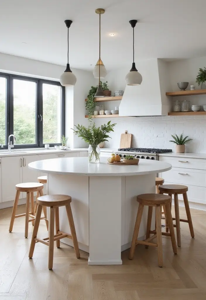 30 Minimalist Kitchen Island Ideas That Feel Sleek 13 30 Minimalist Kitchen Island Ideas That Feel Sleek - 13. Minimalist Circular Island