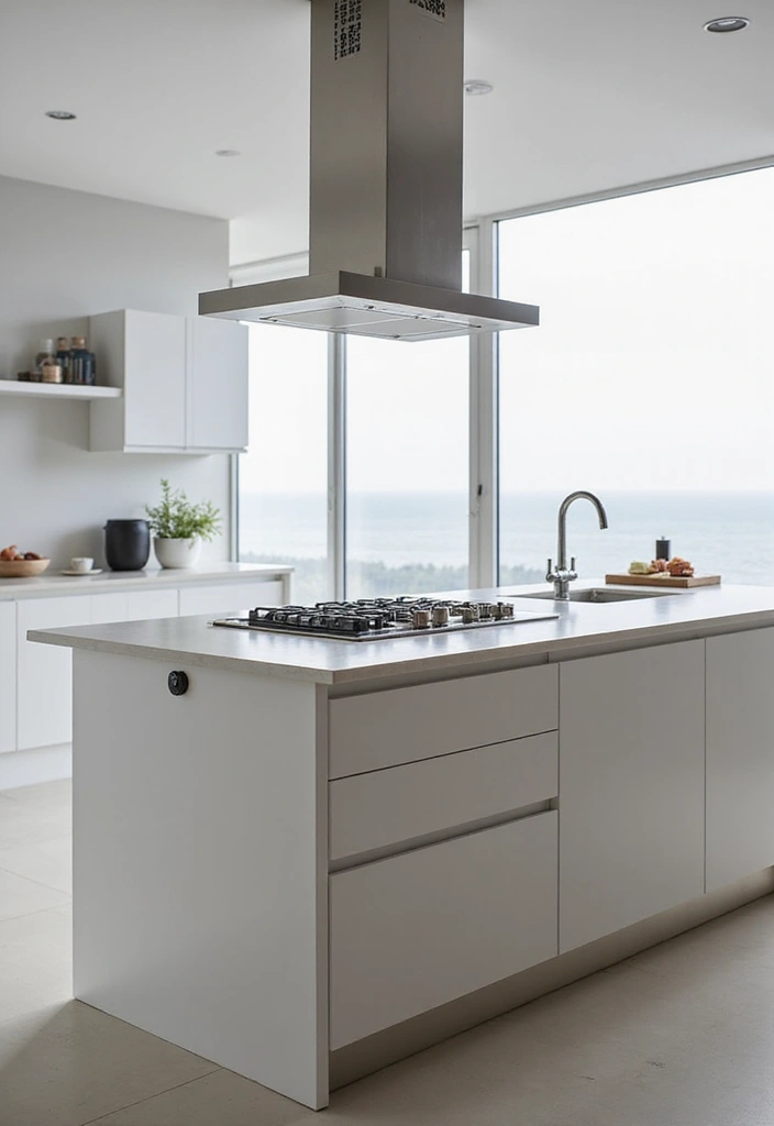 30 Minimalist Kitchen Island Ideas That Feel Sleek 18 30 Minimalist Kitchen Island Ideas That Feel Sleek - 18. Minimalist Island with Integrated Technology