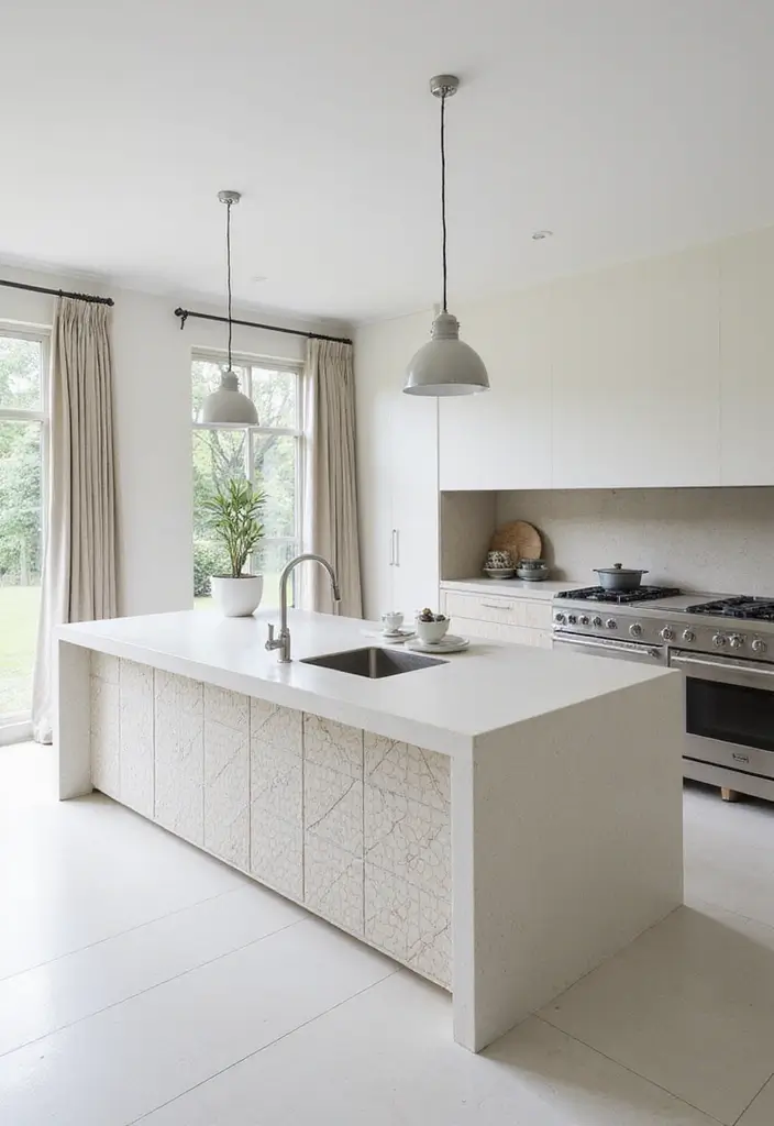 30 Minimalist Kitchen Island Ideas That Feel Sleek 20 30 Minimalist Kitchen Island Ideas That Feel Sleek - 20. Minimalist Island with Tile Accents