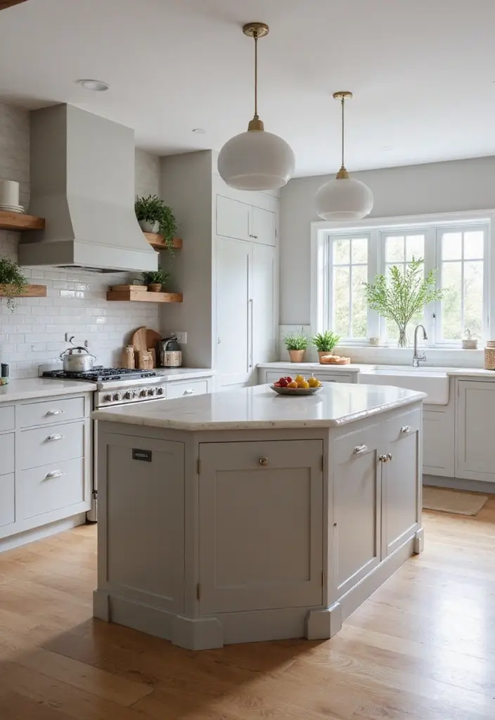 30 Minimalist Kitchen Island Ideas That Feel Sleek 24 30 Minimalist Kitchen Island Ideas That Feel Sleek - 24. Minimalist Hexagonal Island