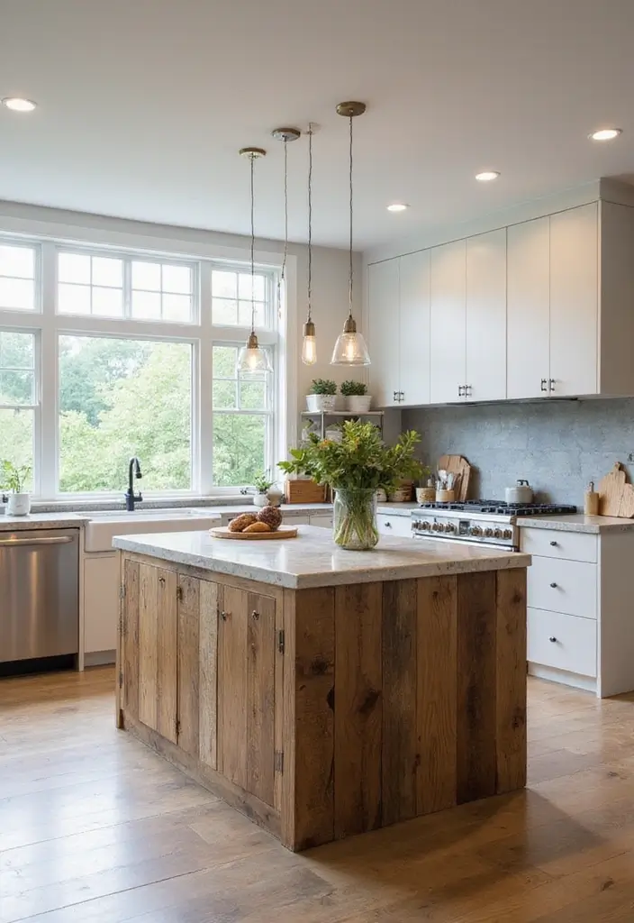 30 Minimalist Kitchen Island Ideas That Feel Sleek 28 30 Minimalist Kitchen Island Ideas That Feel Sleek - 28. Minimalist Island with a Nature-inspired Theme
