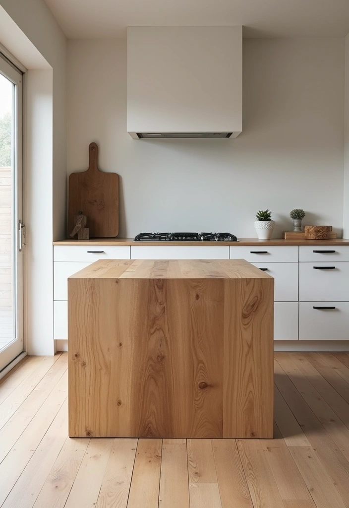 30 Minimalist Kitchen Island Ideas That Feel Sleek 6 30 Minimalist Kitchen Island Ideas That Feel Sleek - 6. Minimalist Wooden Block Island