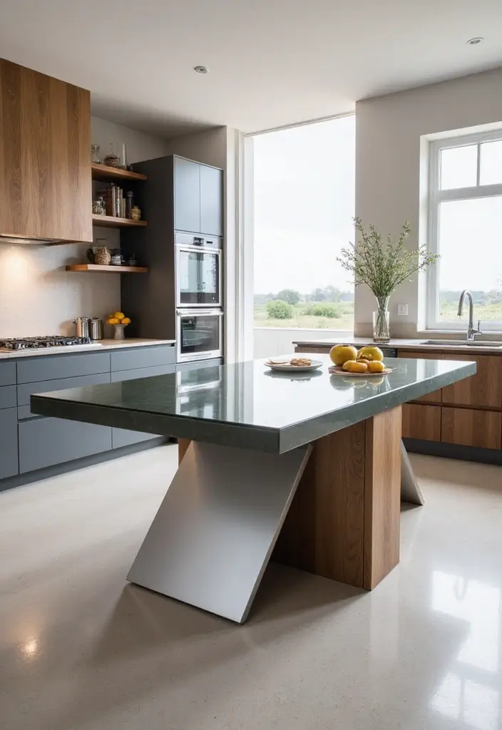 30 Minimalist Kitchen Island Ideas That Feel Sleek 8 30 Minimalist Kitchen Island Ideas That Feel Sleek - 8. Glass Top Island