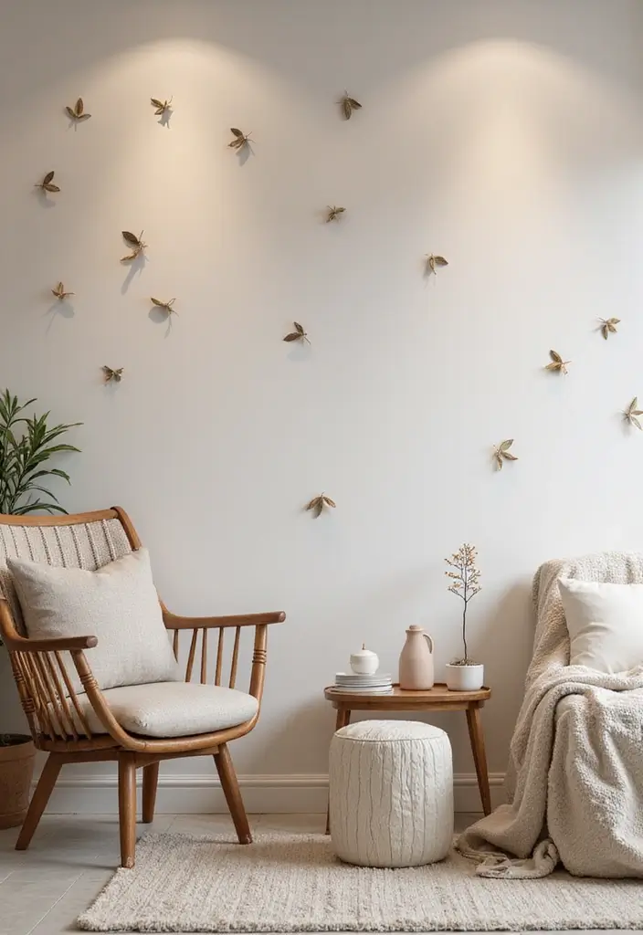 30 Minimalist Wall Decor Ideas That Transform a Room 14 30 Minimalist Wall Decor Ideas That Transform a Room - 14. Subtle Wall Decals