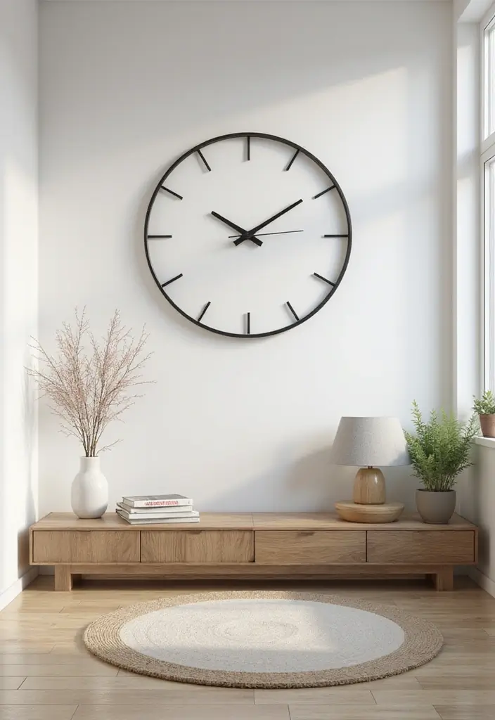 30 Minimalist Wall Decor Ideas That Transform a Room 15 30 Minimalist Wall Decor Ideas That Transform a Room - 15. Minimalist Clock Designs