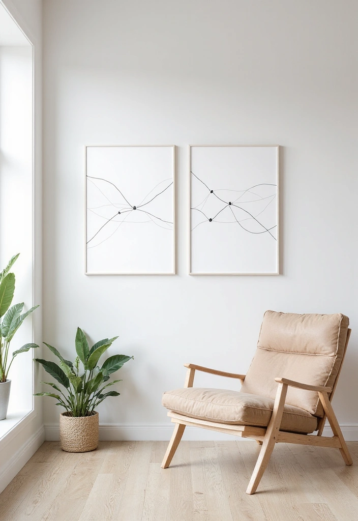 30 Minimalist Wall Decor Ideas That Transform a Room 2 30 Minimalist Wall Decor Ideas That Transform a Room - 2. Simple Line Art