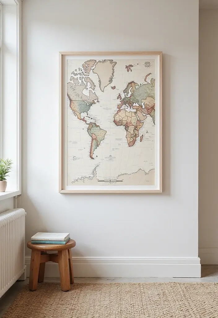 30 Minimalist Wall Decor Ideas That Transform a Room 21 30 Minimalist Wall Decor Ideas That Transform a Room - 21. Minimalist Maps