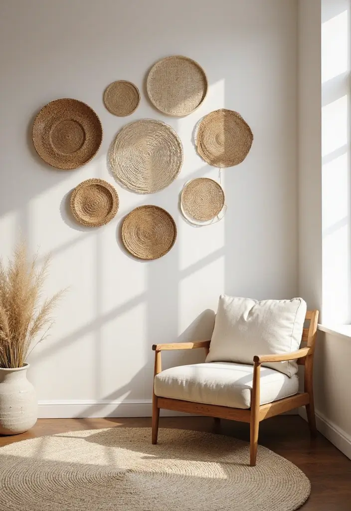 30 Minimalist Wall Decor Ideas That Transform a Room 25 30 Minimalist Wall Decor Ideas That Transform a Room - 25. Minimalist Rattan Decor
