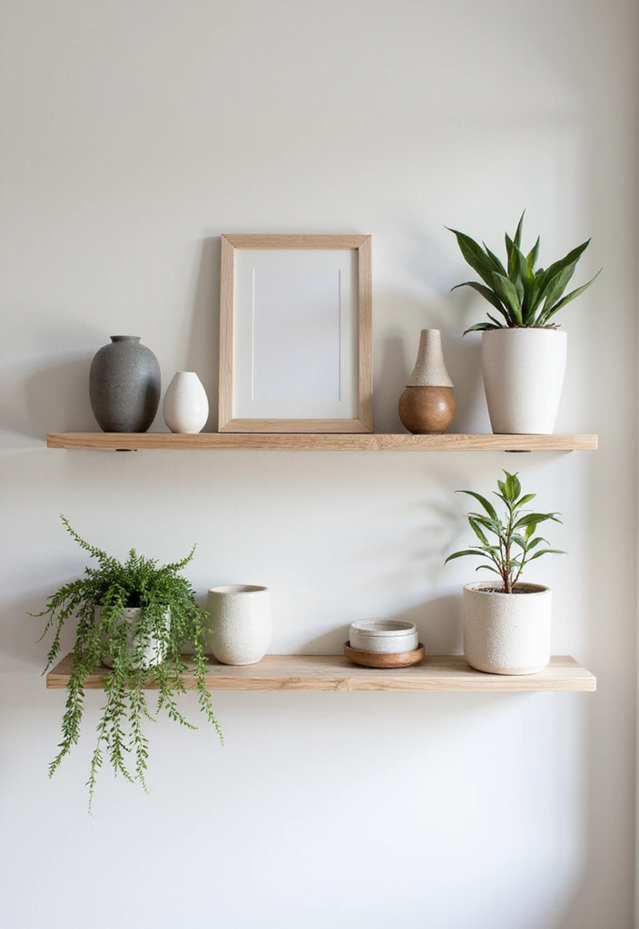 30 Minimalist Wall Decor Ideas That Transform a Room 8 30 Minimalist Wall Decor Ideas That Transform a Room - 8. Artistic Shelving Displays