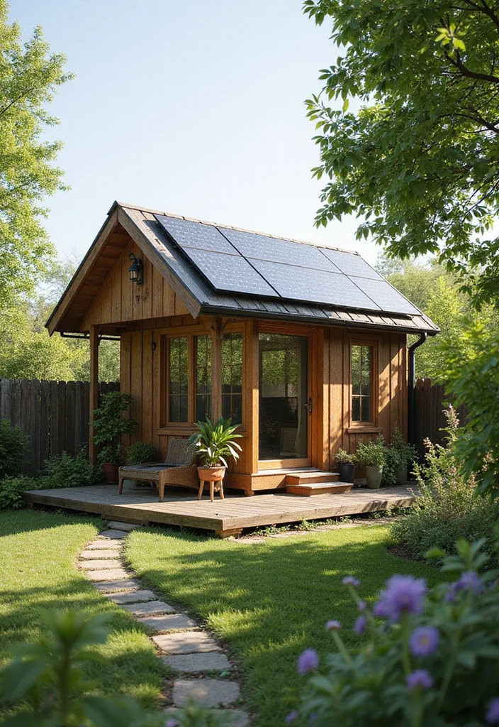 10 Backyard Cabin Ideas for a Cozy Retreat Space - 2. Eco-Friendly Tiny Cabin