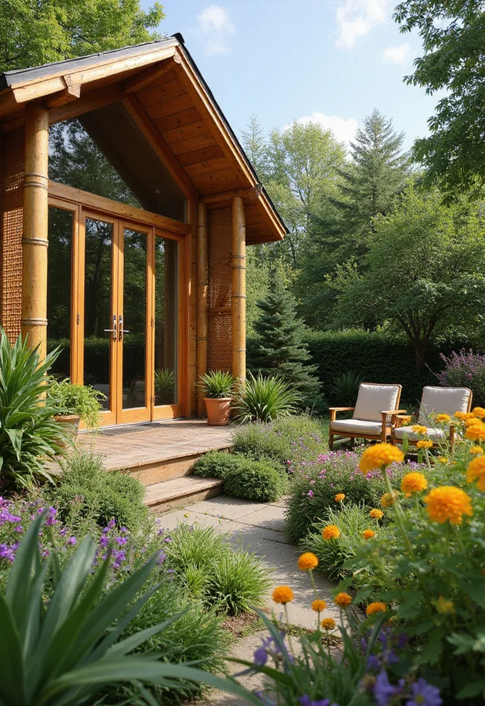 10 Backyard Cabin Ideas for a Cozy Retreat Space - 3. Garden-Inspired Cabin