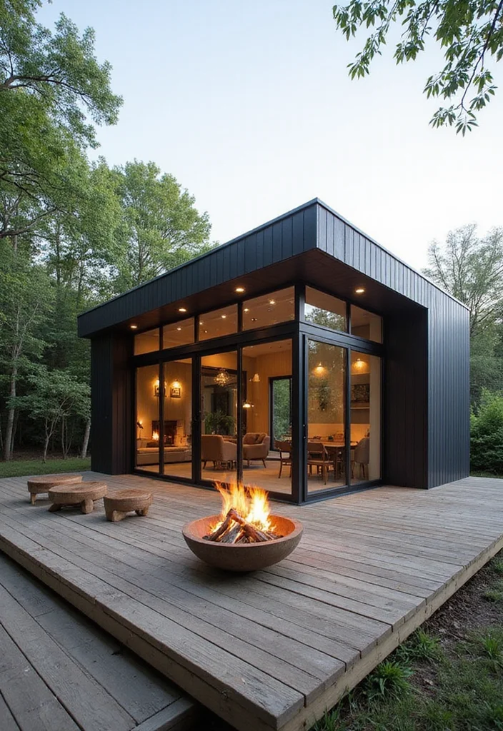 10 Backyard Cabin Ideas for a Cozy Retreat Space - 4. Minimalist Modern Cabin
