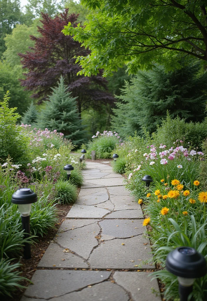 10 Backyard Centerpiece Ideas to Anchor Outdoor Design - 5. Eco-Friendly Stone Pathway
