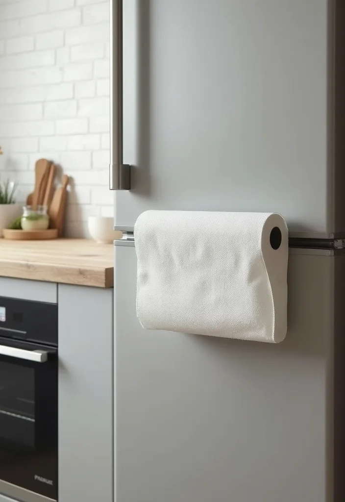 10 Kitchen Paper Towel Holder Ideas for Handy Clean Counters - 8. Magnetic Holder