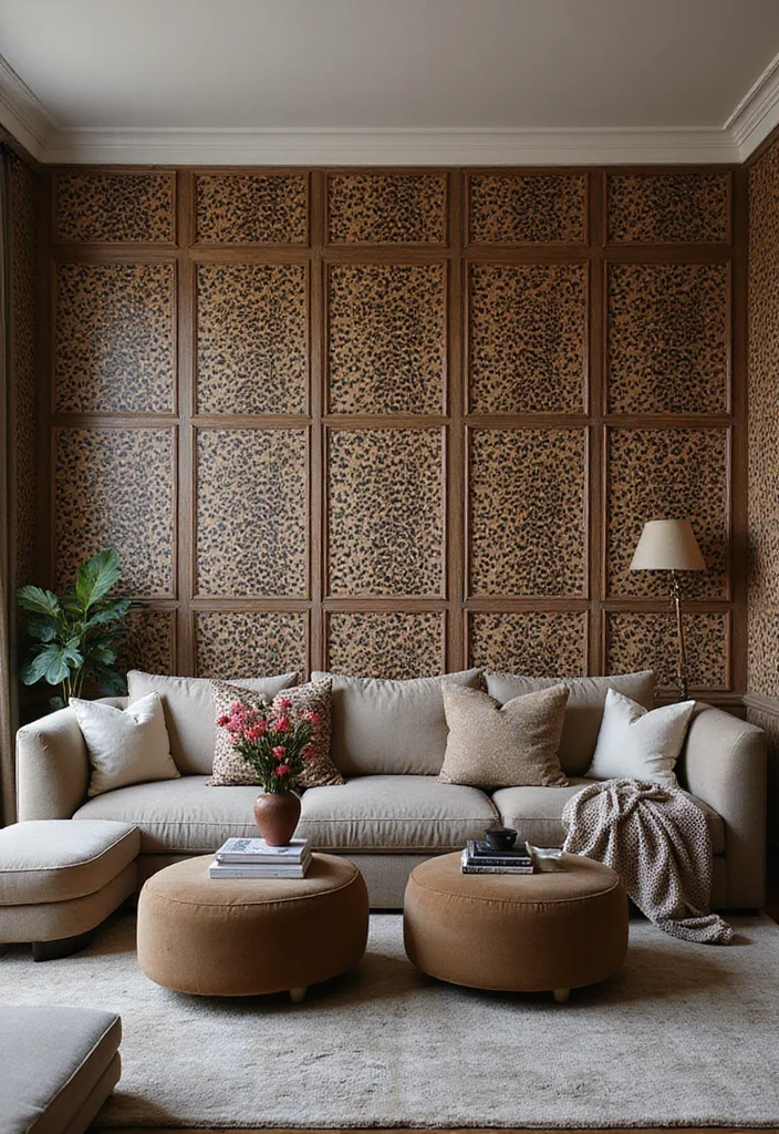 10 Leopard Living Room Ideas for Bold Wild Accents - 9. Leopard Print Wallpaper