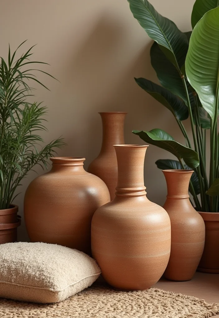 10 Living Room Floor Vase Decor Ideas for Height and Focus - 1. Embrace the Bohemian Vibe