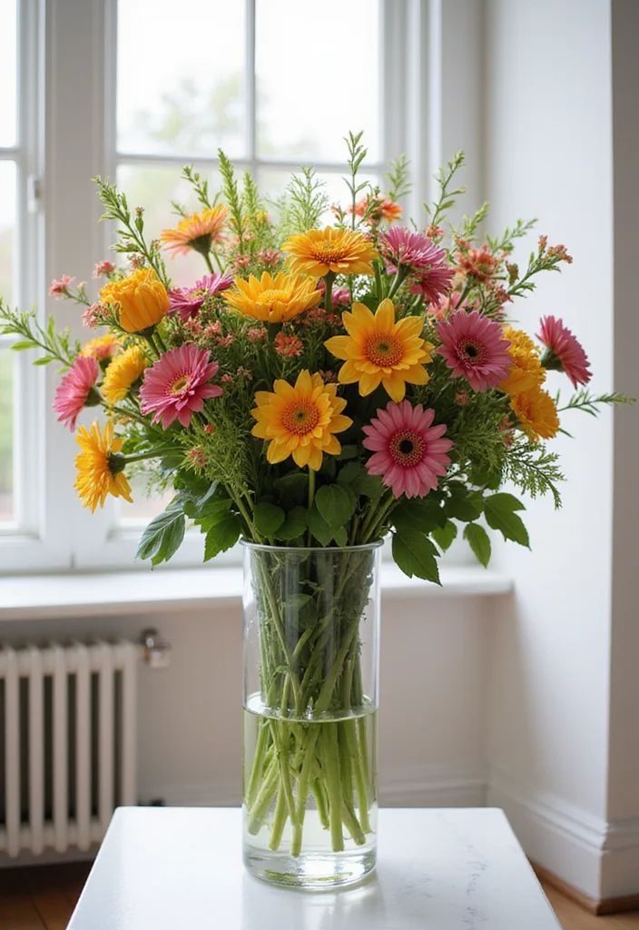 10 Living Room Floor Vase Decor Ideas for Height and Focus - 4. Floral Elegance