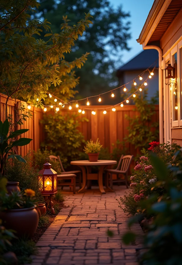 10 Small Condo Backyard Ideas for Practical Urban Living - 5. Outdoor Lighting for Ambiance