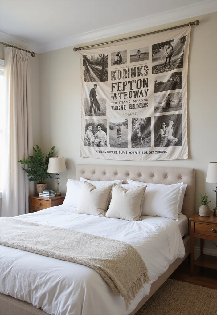 10 Tapestry Bedroom Ideas for Texture and Artistic Style - 10. Personalized Tapestry