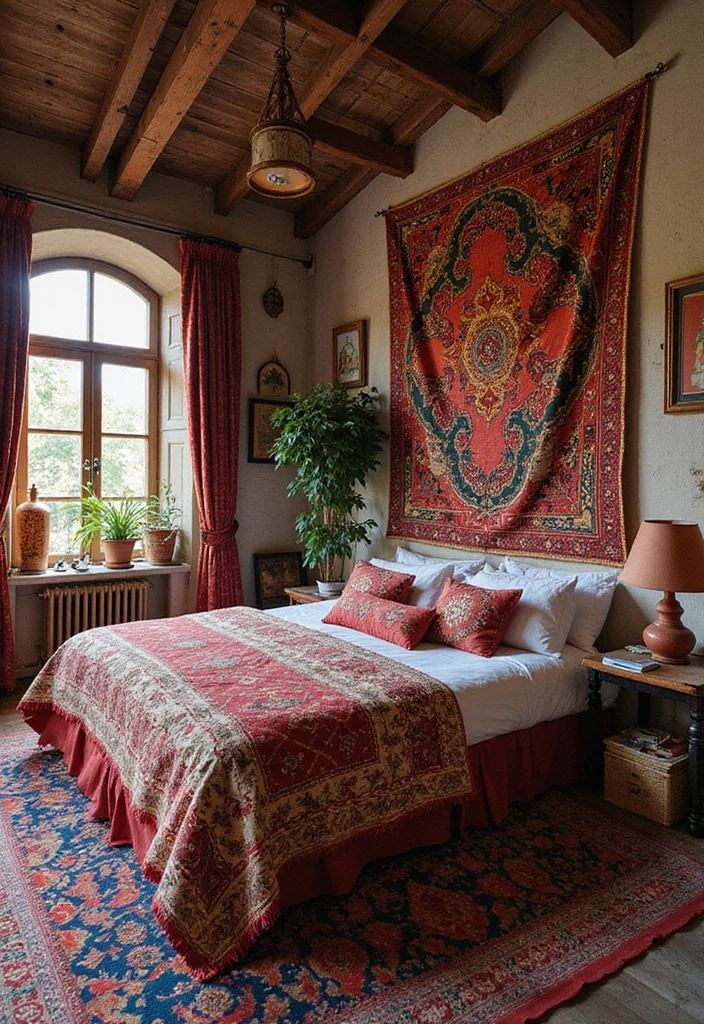 10 Tapestry Bedroom Ideas for Texture and Artistic Style - 6. Cultural Inspirations