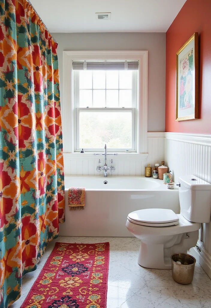 10 Whimsical Bathroom Ideas for Playful Creative Decor - 2. Colorful Geometric Patterns