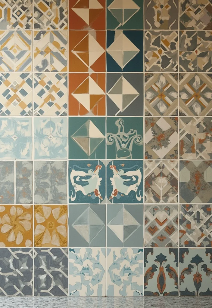 12 Art Deco Bathroom Ideas for Glam Geometric Style 1 12 Art Deco Bathroom Ideas for Glam Geometric Style - 1. Bold Geometric Tiles