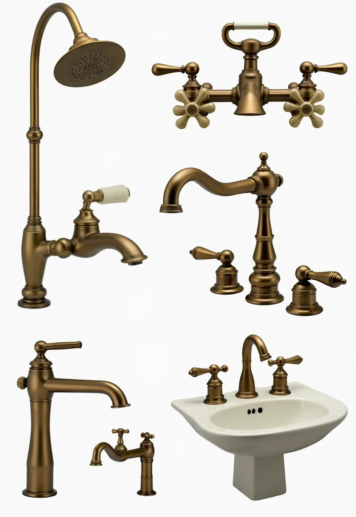 12 Art Deco Bathroom Ideas for Glam Geometric Style 111 12 Art Deco Bathroom Ideas for Glam Geometric Style - 11. Vintage-inspired Plumbing Fixtures