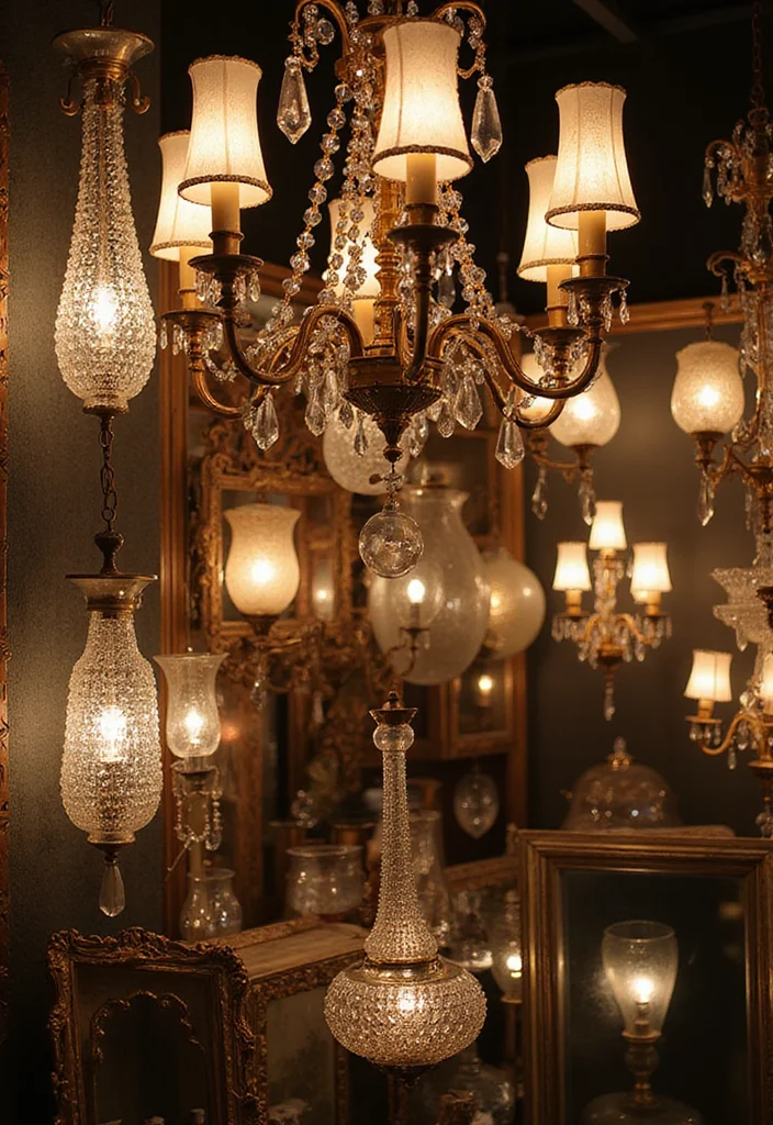 12 Art Deco Bathroom Ideas for Glam Geometric Style 34 12 Art Deco Bathroom Ideas for Glam Geometric Style - 4. Vintage Lighting Fixtures