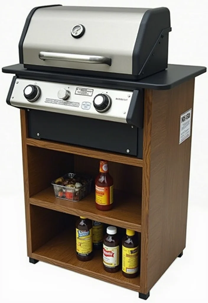12 Backyard Built In BBQ Ideas for Fun Outdoor Cooking - 5. Compact Vertical BBQ Station
