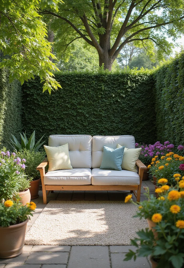 12 Backyard Couch Ideas for Comfortable Lounge Areas - 10. Nature Integration