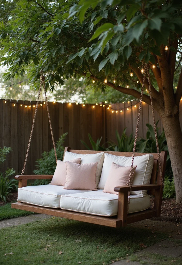 12 Backyard Couch Ideas for Comfortable Lounge Areas - 6. Comfortable Swing Couch