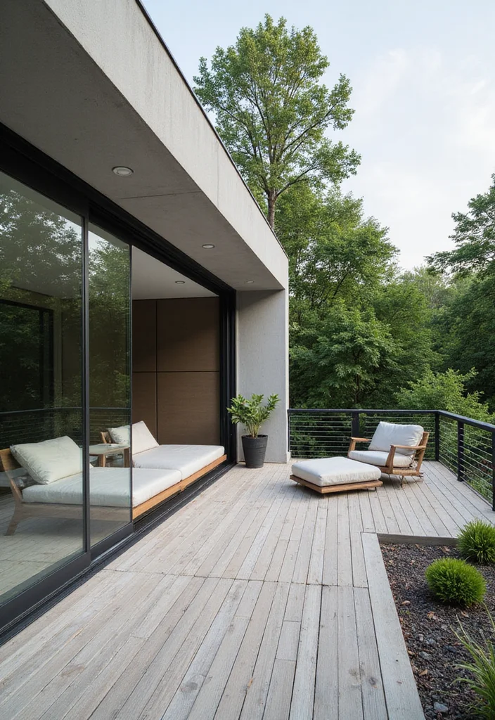 12 Backyard Deck Privacy Ideas for Secluded Outdoor Comfort - 10. Glass Panels for Modern Elegance