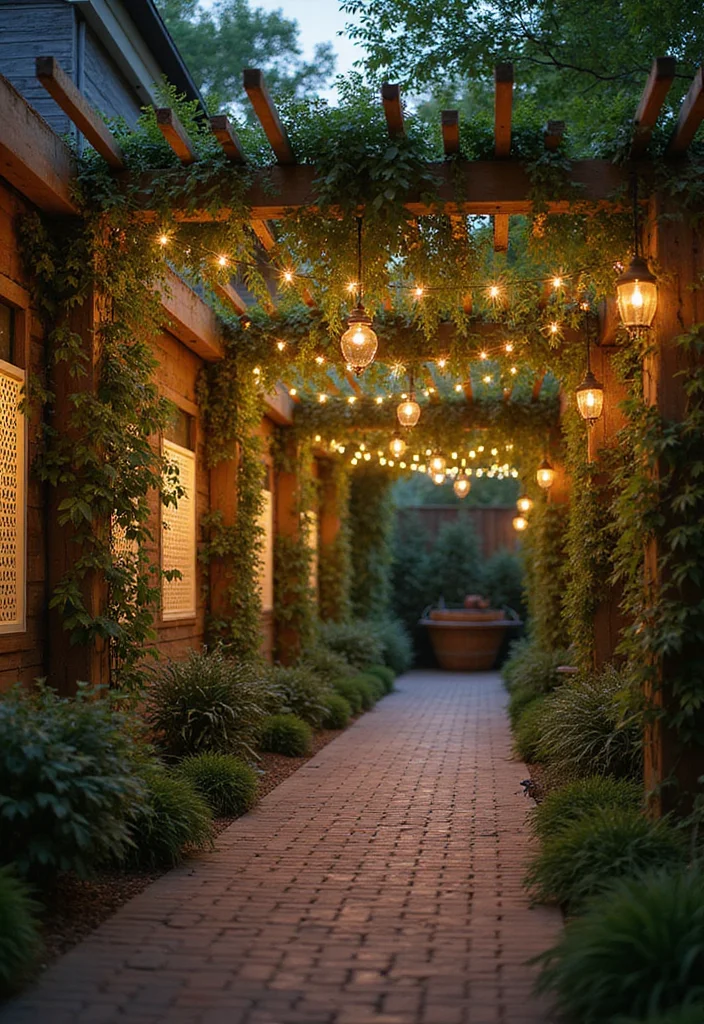 12 Backyard Lattice Ideas for Stylish Light Filtering Design - 11. Hanging Lattice Panels