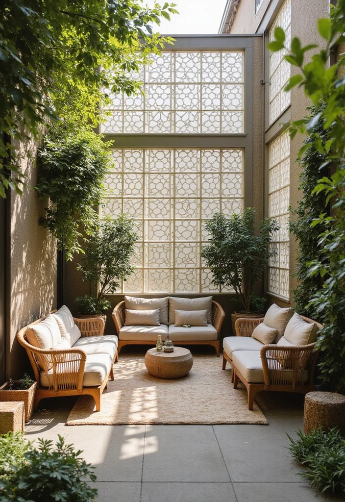 12 Backyard Lattice Ideas for Stylish Light Filtering Design - 9. Semi-Translucent Lattice Panels