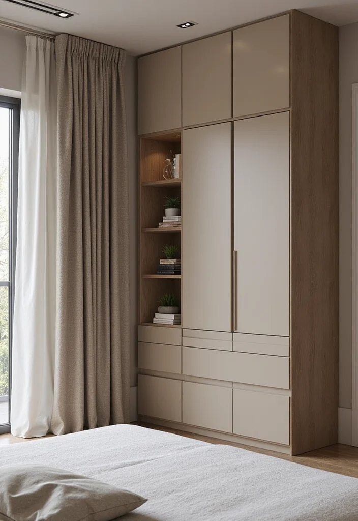 12 Bedroom Cabinet Ideas for Functional Built-In Solutions - 2. Corner Cabinets: Maximize Awkward Spaces