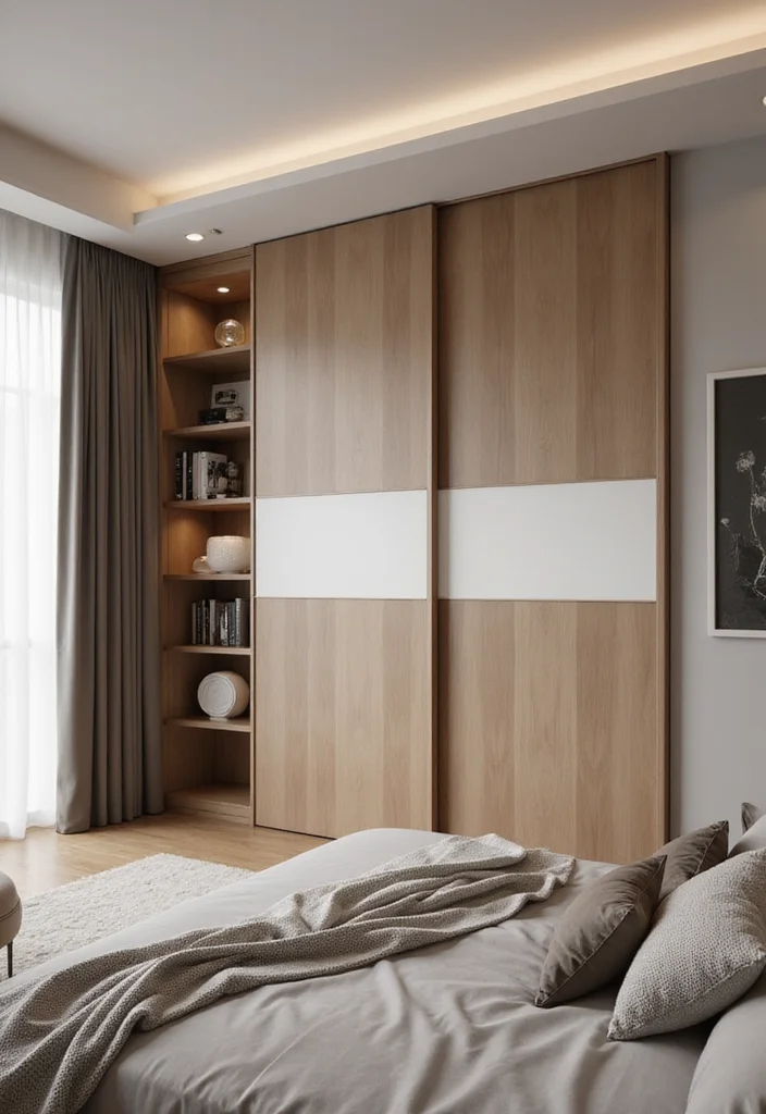 12 Bedroom Cabinet Ideas for Functional Built-In Solutions - 6. Sliding Door Cabinets: Space-Saving Style