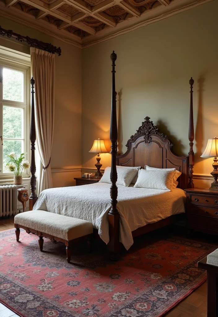 12 Classic Bedroom Ideas for Timeless Comfortable Style - 1. Antique Furniture Finds