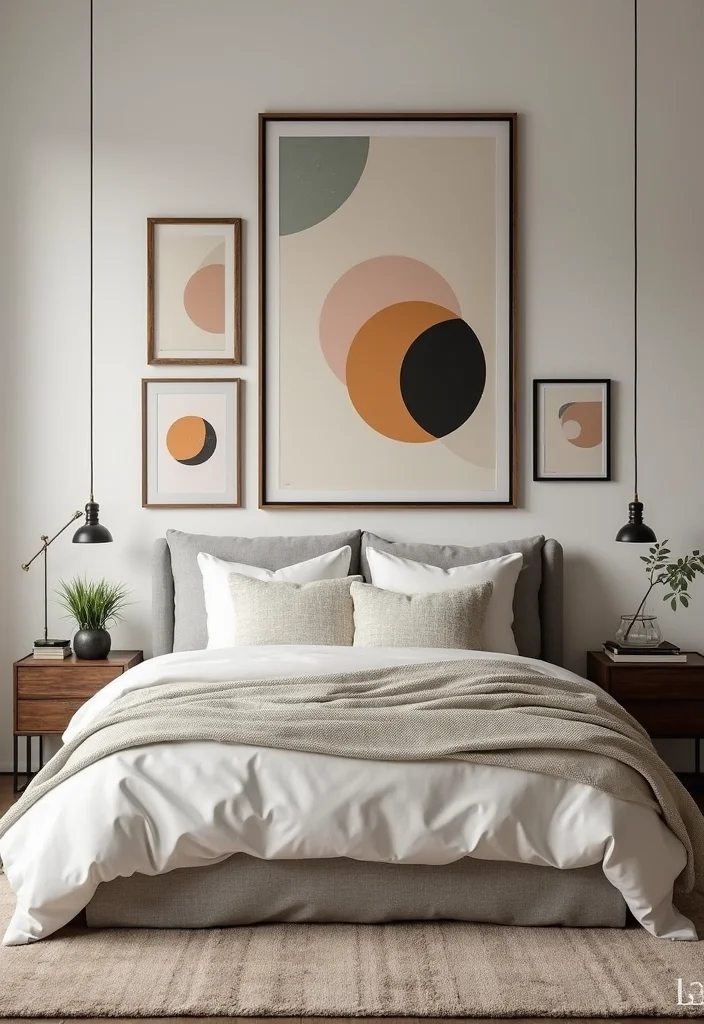 12 Classic Bedroom Ideas for Timeless Comfortable Style - 9. Statement Wall Art