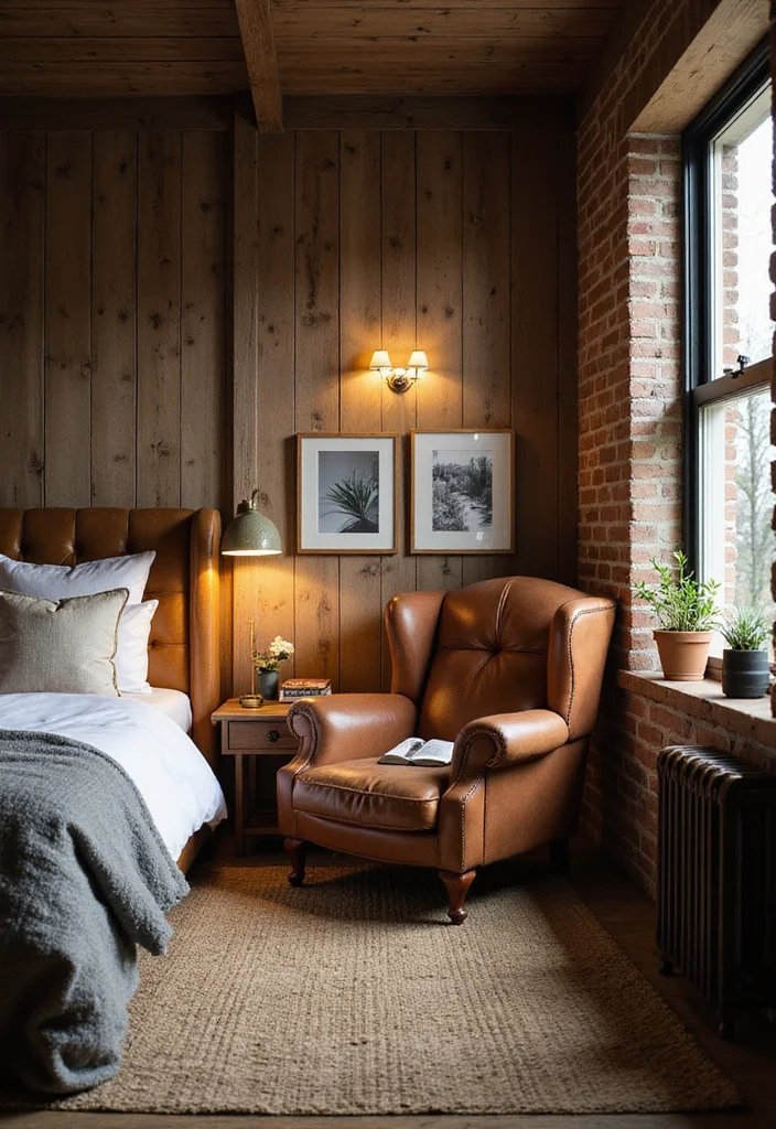 12 Country Rustic Bedroom Ideas for Natural Cozy Charm - 12. Create a Cozy Reading Nook