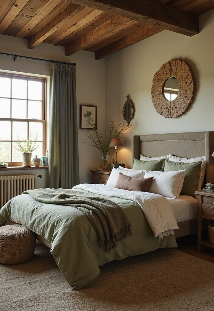 12 Country Rustic Bedroom Ideas for Natural Cozy Charm - 4. Use Earthy Color Palettes