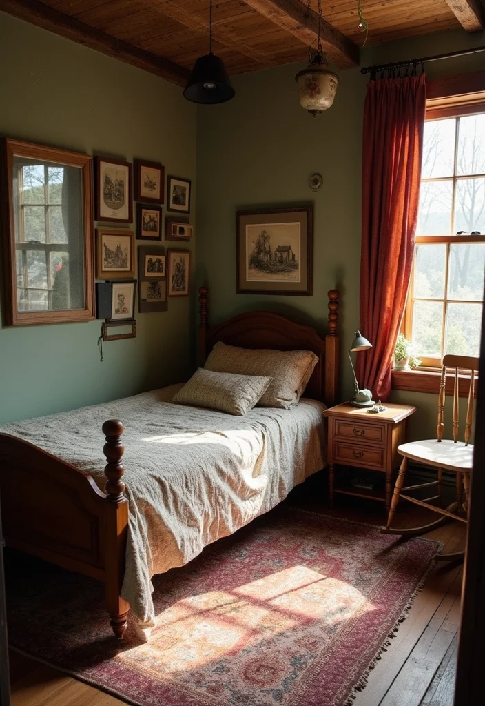 12 Country Rustic Bedroom Ideas for Natural Cozy Charm - 9. Personalize with Family Heirlooms