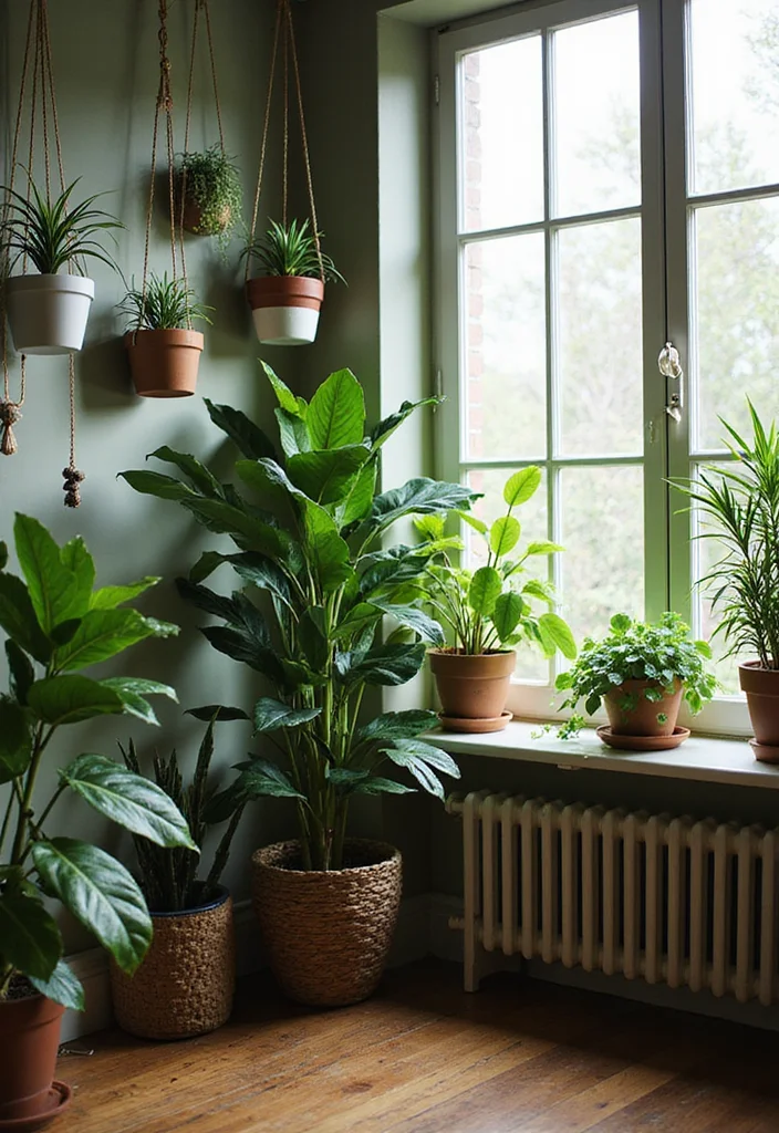 12 Cozy Boho Bedroom Ideas for Relaxed Layered Warmth - 4. Natural Elements and Plants